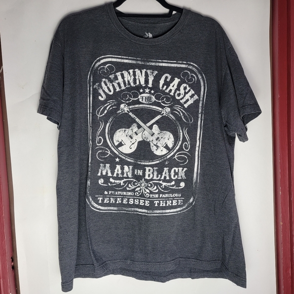 JOHNNY CASH Man in Black graphic UNISEX tee Sz XL - Picture 1 of 4